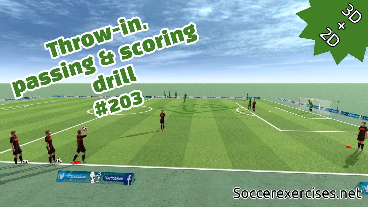#203 Throw-in, passing and scoring drill