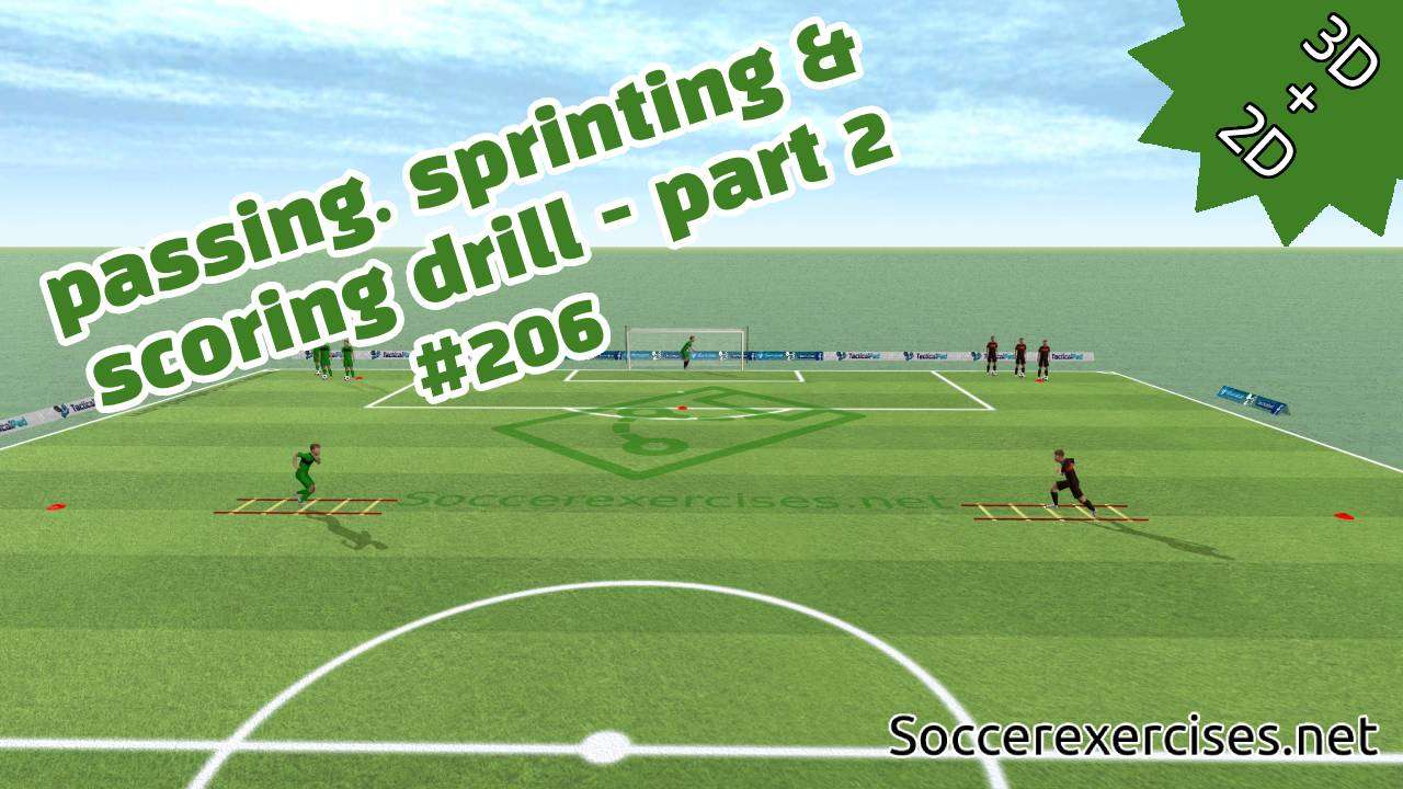#206 Passing, sprinting and scoring drill – part 2