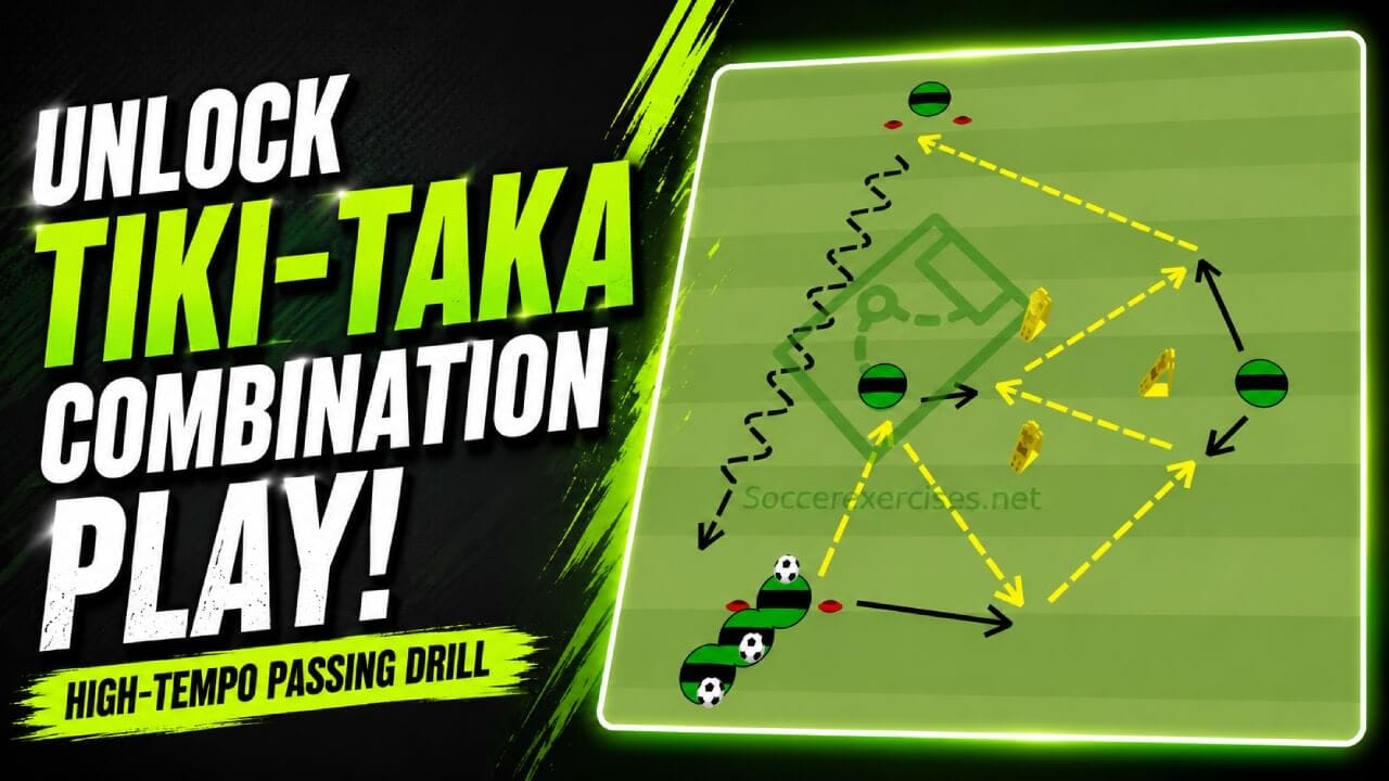#405 Unlock Tiki-Taka Combination Play! | High-Tempo Continuous Passing Drill | Soccer Exercises